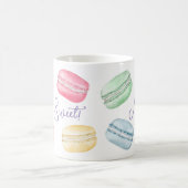 Mug La vie est douce aquarelle Rainbow Macaroon Monogr (Centre)