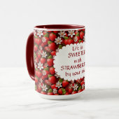Mug La Vie Est Douce Avec Des Fraises De Ton Côté (Devant gauche)
