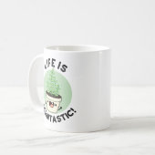 Mug La Vie Est Fantastique Funny Fern Plante Pun (Devant gauche)