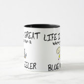 Mug La vie est grand Heeler bleu (Centre)