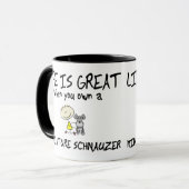 Mug La vie est grand Schnauzer miniature (Devant gauche)