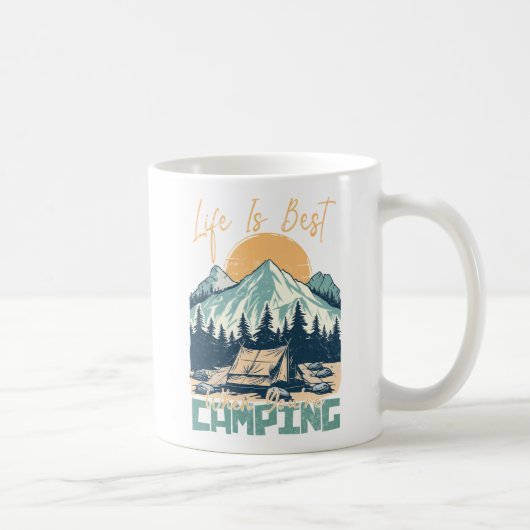 Mug La vie est la meilleure quand vous êtes Camping -  (Droite)