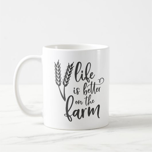 Mug La vie est meilleure à la ferme (Gauche)