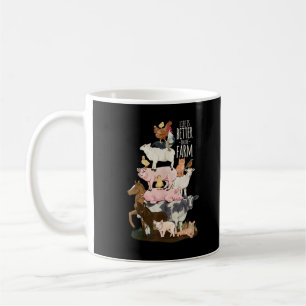 Mug La vie est meilleure à la ferme, Animaux mignons,