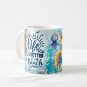 Mug la vie est meilleure à la plage (Devant gauche)