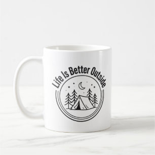 Mug La vie est meilleure à l'extérieur Conception de n