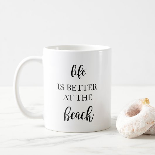 Mug La vie est meilleure au Beach Ocean Lover (Avec donut)