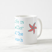 Mug La vie est meilleure au bord de la plage (Devant droit)