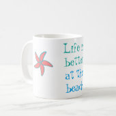 Mug La vie est meilleure au bord de la plage (Devant gauche)