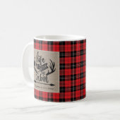 Mug La vie est meilleure au Cabine Buffalo Plaid Burla (Devant gauche)