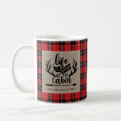 Mug La vie est meilleure au Cabine Buffalo Plaid Burla (Gauche)