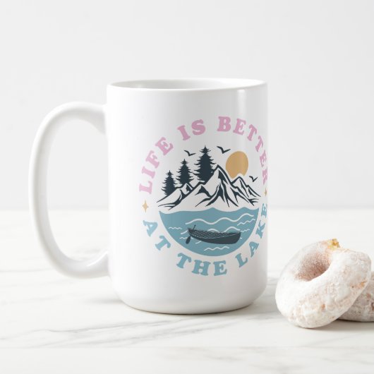 Mug La vie est meilleure au lac (Avec donut)