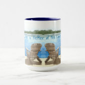 Mug La vie est meilleure au lac, chaises Adirondack, M (Centre)