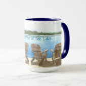 Mug La vie est meilleure au lac, chaises Adirondack, M (Devant droit)
