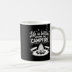 Mug La vie est meilleure autour du feu de camp - Art d