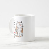 Mug La vie est meilleure avec des chats Doodle (Devant gauche)