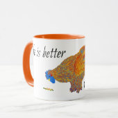 Mug La vie est meilleure avec des poulets (Devant gauche)