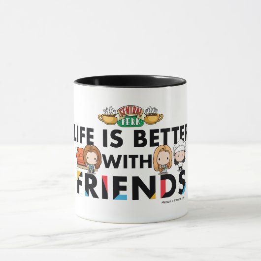 Mug La vie est meilleure avec l'art Chibi FRIENDS™ (Centre)