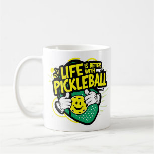 Mug La vie est meilleure avec le pickleball