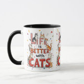 Mug La Vie Est Meilleure Avec Les Chats (Gauche)