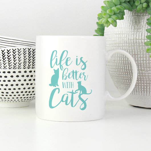 Mug La Vie Est Meilleure Avec Les Chats | AMOUREUX DES
