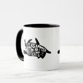 Mug La vie est meilleure avec les chats | Typographie (Devant gauche)