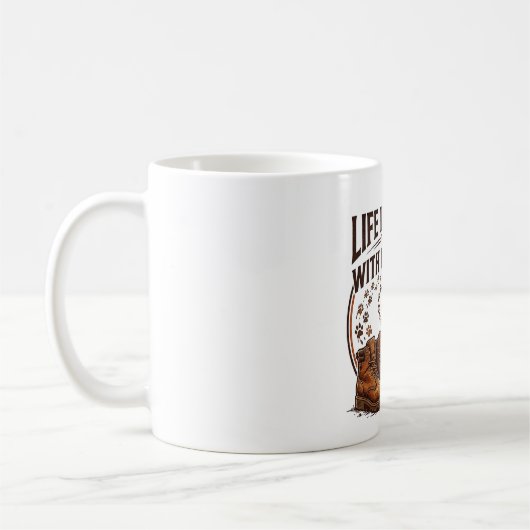 Mug La vie est meilleure avec les chiens (Gauche)