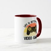 Mug La Vie Est Meilleure Avec Les Jeux Vidéos (Devant droit)