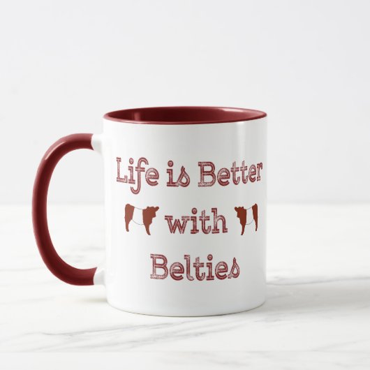 Mug La vie est meilleure avec les vaches Belties Belti (Gauche)