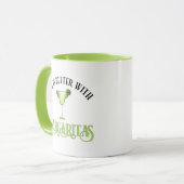 Mug La Vie Est Meilleure Avec Margaritas (Devant gauche)