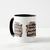 Mug La vie est meilleure avec Popcorn & Films Retro De (Devant gauche)