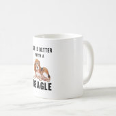 Mug La vie est meilleure avec un Beagle (Devant droit)