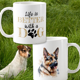 Mug La vie est meilleure avec un cadeau de berger alle