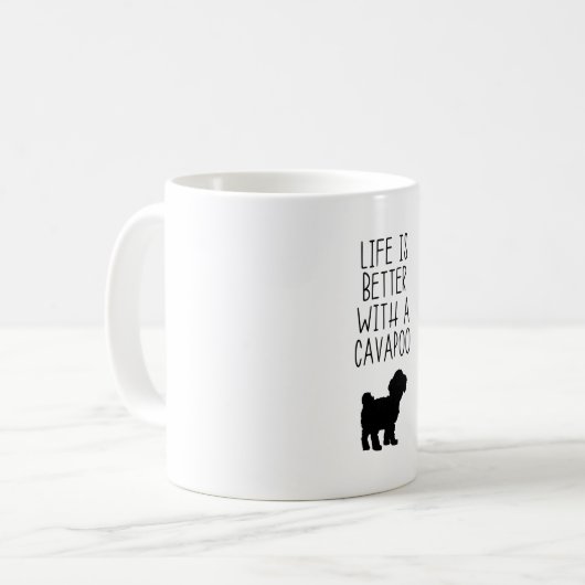 Mug La Vie Est Meilleure Avec Un Cavapoo (Devant gauche)