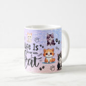 Mug la vie est meilleure avec un chat (Devant droit)