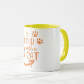 Mug la vie est meilleure avec un chat (Devant droit)