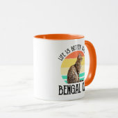 Mug La Vie Est Meilleure Avec Un Chat Du Bengale (Devant droit)