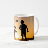 Mug La vie est meilleure avec un chien, jeune garçon,  (Devant droit)