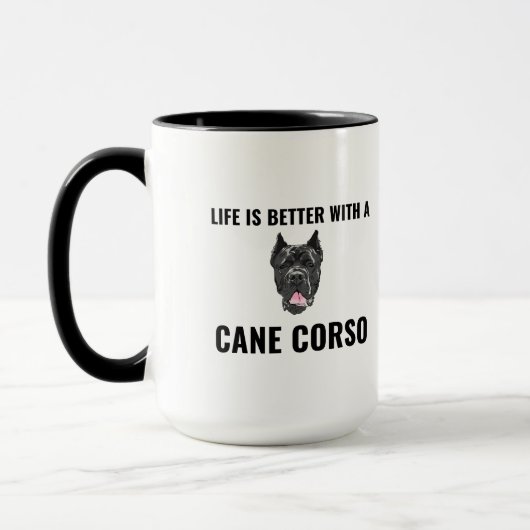 Mug La vie est meilleure avec un corso de canne (Gauche)