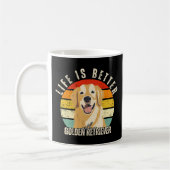 Mug La vie est meilleure avec un Golden Retriever, Amo (Gauche)