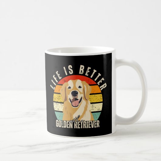 Mug La vie est meilleure avec un Golden Retriever, Amo (Droite)