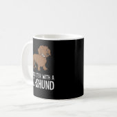 Mug La Vie Est Meilleure Avec Un T-shirt Dachshund (Devant gauche)