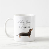 Mug La vie est meilleure Dachshund (Gauche)