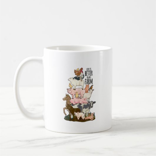 Mug La Vie Est Meilleure Dans L'Agriculture Amusante D (Gauche)
