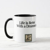 Mug La "vie est meilleure des tambours de laboratoire (Gauche)