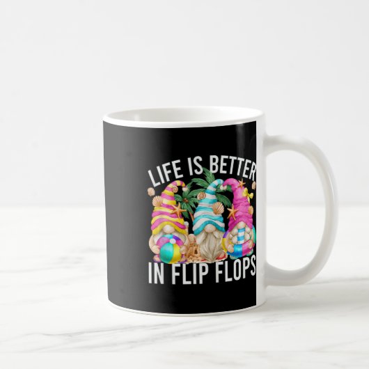 Mug La Vie Est Meilleure En Flip Flops Pour Les Filles (Droite)