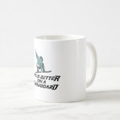 Mug la vie est meilleure en snowboard (Devant droit)