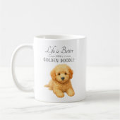 Mug La vie est meilleure Golden Doodle (Gauche)
