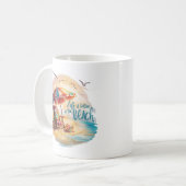 Mug La vie est meilleure sur la plage Esthétique côtiè (Devant gauche)