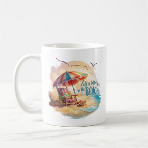 Mug La vie est meilleure sur la plage Esthétique côtiè